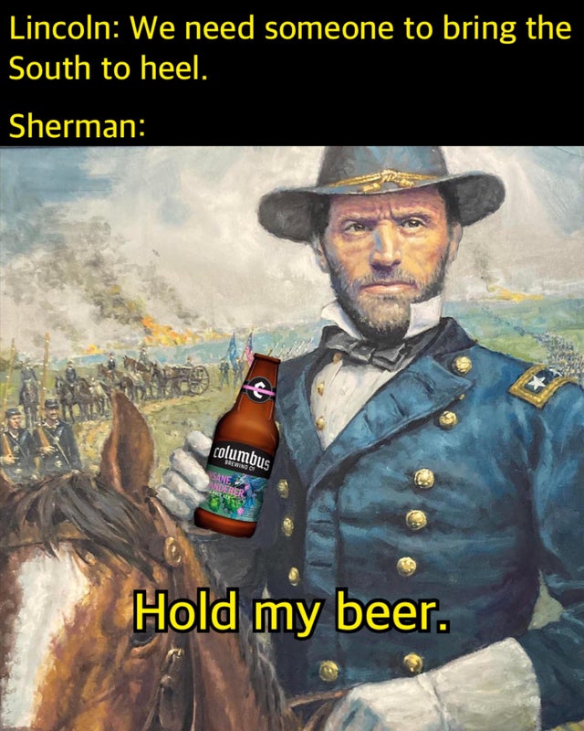 Sherman burns down the south